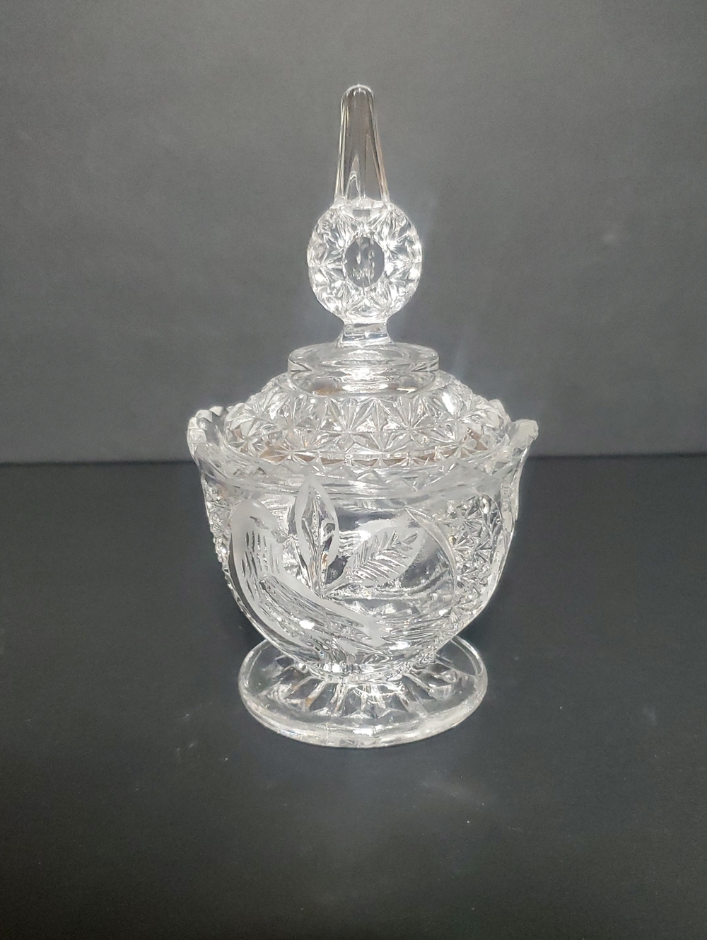 Vtg Hofbauer Byrdes Lead Crystal Dish